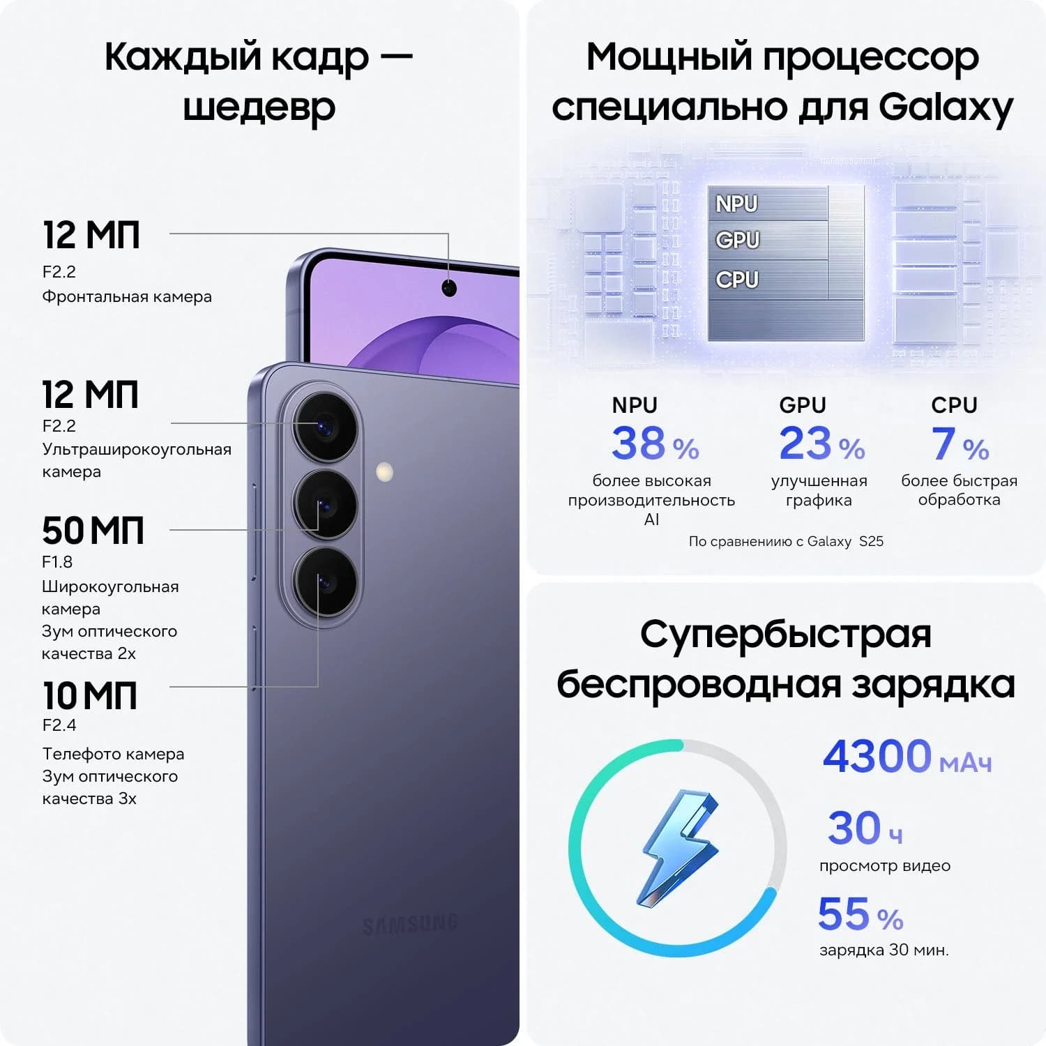 Samsung Galaxy S26 Sim, 12/256, чёрный
