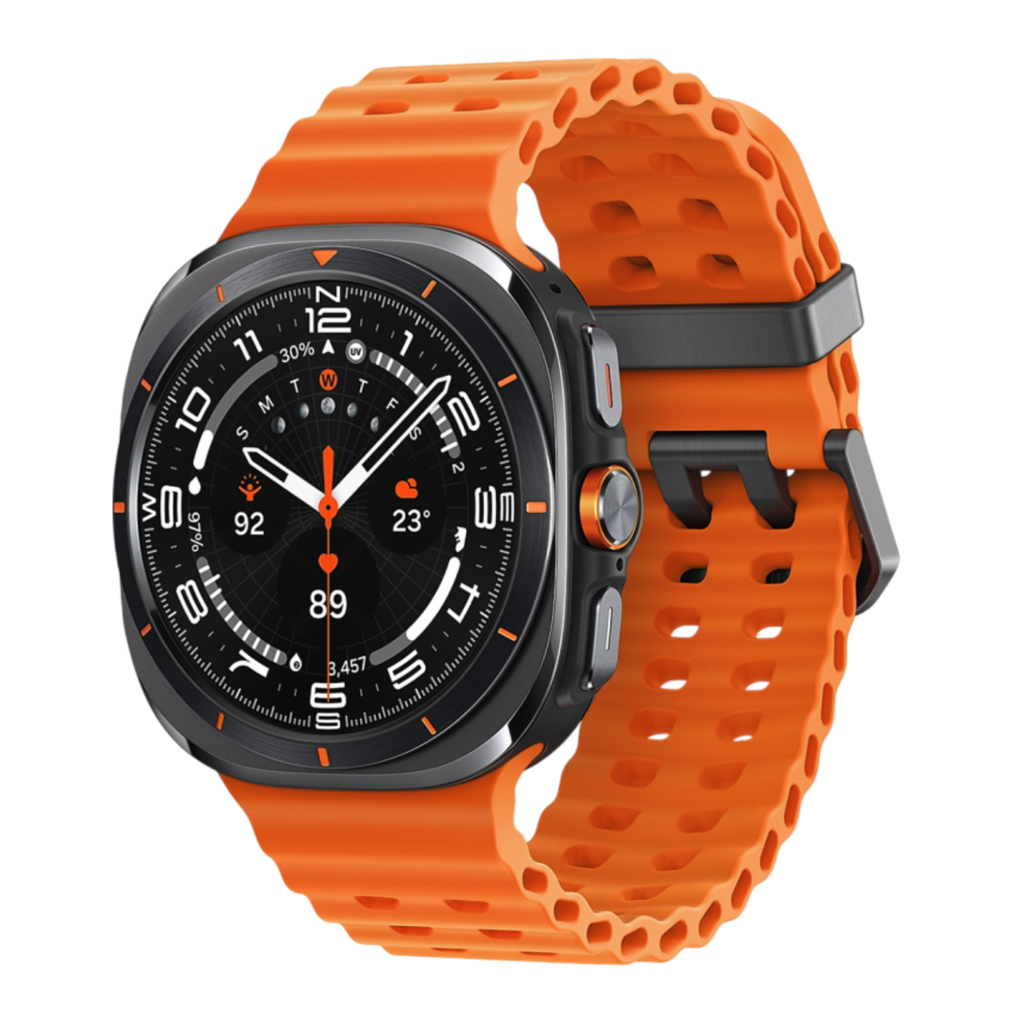 Умные часы Samsung Galaxy Watch Ultra, 47 мм, титан, ремешок Marine (Черный Титан)